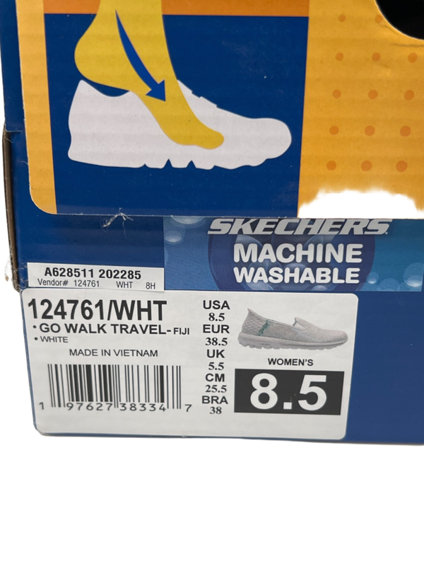 Skechers Women's White Go Walk Travel Fiji Slip On Walking Shoes - 8.5 image 11