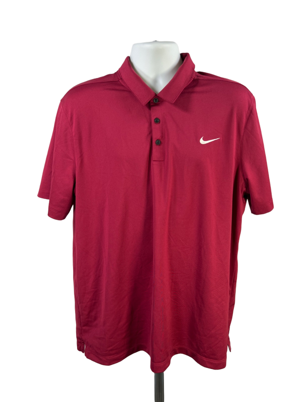Nike Men's Burgundy/Red Short Sleeve Performance Golf Polo - XL