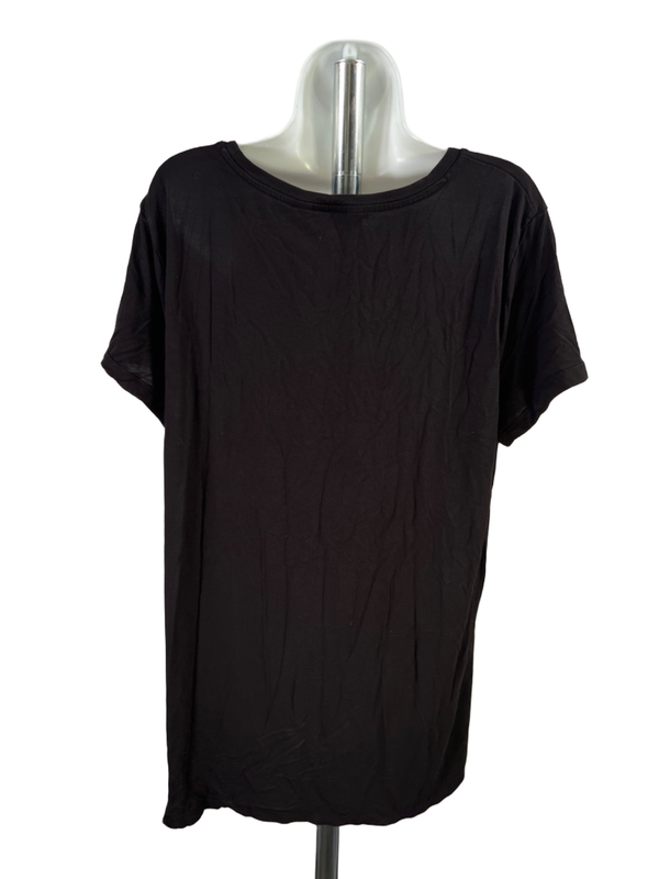 Ellen Tracy Women's Black Short Sleeve Hi-Low Tee Shirt - XL image 2