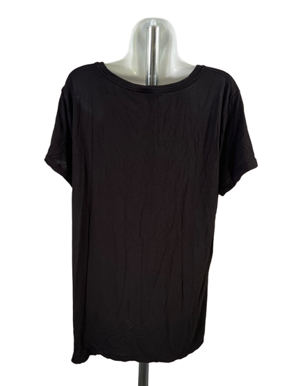 Ellen Tracy Women's Black Short Sleeve Hi-Low Tee Shirt - XL image 2