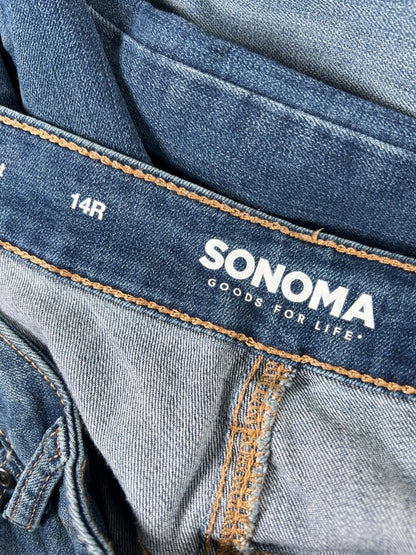 Sonoma Women's Medium Wash Curvy Straight Everyday Jeans - 14 image 3