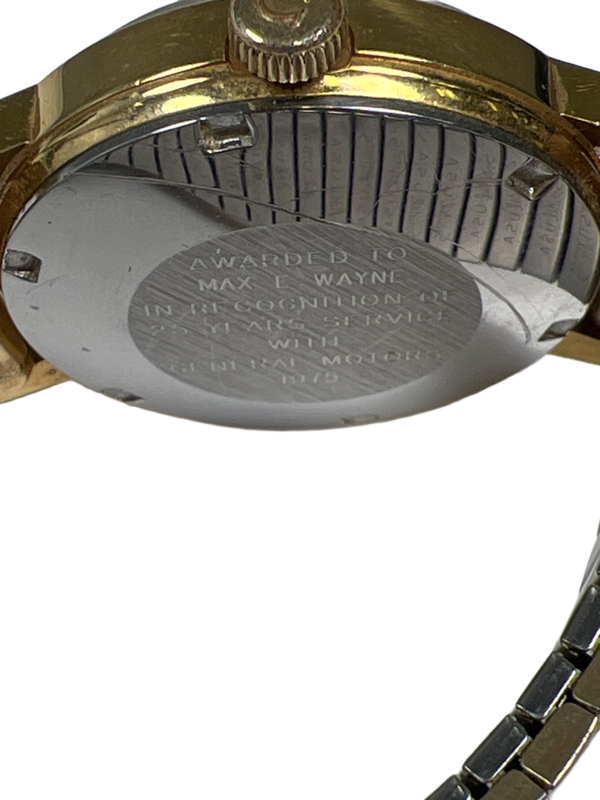 Omega Vintage Gold Plated Automatic 1970's Stretch Band Wrist Watch image 9