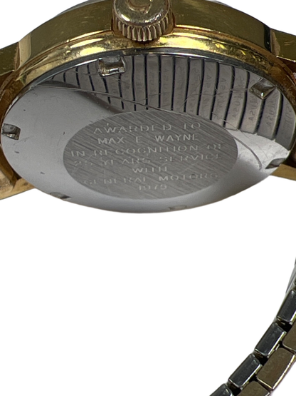 Omega Vintage Gold Plated Automatic 1970's Stretch Band Wrist Watch image 9