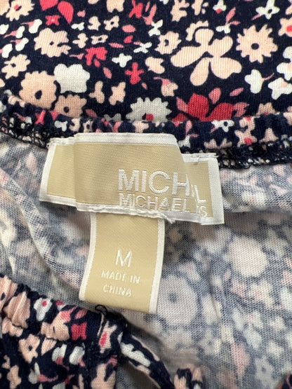 Michael Kors Women's Pink Floral Keyhole Front Sleeveless Shirt - M image 3