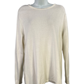 J.Jill Women's White Long Sleeve Slit Tie Side Sweater - L