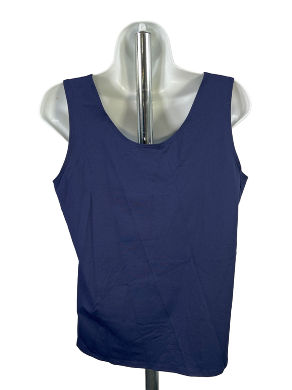 Chico's Women's Navy Blue Microfiber Sleeveless Tank Top - 2/US L image 2