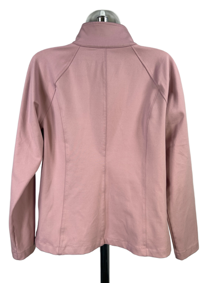 J Jill Women's Purple Fit Peach-Soft Quarter Zip Long Sleeve Jacket - M image 2