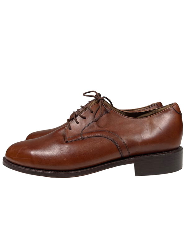 Hitchcock Men's Brown Leather Derby Lace Up Dress Shoes - 12 Wide image 5