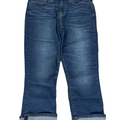 Levi's Women's Dark Wash Signature Mid Rise Cuffed Denim Capri Jeans - 14
