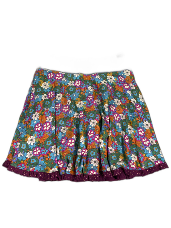 Matilda Jane Women's Blue/Multicolor Paint by Numbers A-Line Skirt - M