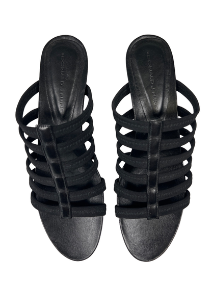 Donald J Pliner Women's Black Strappy Josee Kitten Heel Sandals - 8.5 image 3
