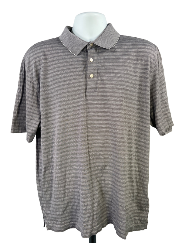 Jos A Banks Men's Gray Traveler Traditional Fit Short Sleeve Polo Shirt - L