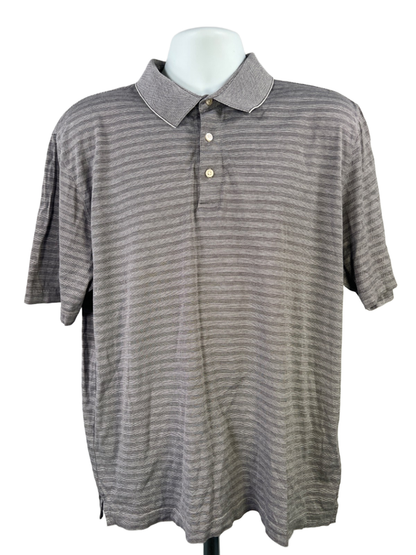 Jos A Banks Men's Gray Traveler Traditional Fit Short Sleeve Polo Shirt - L