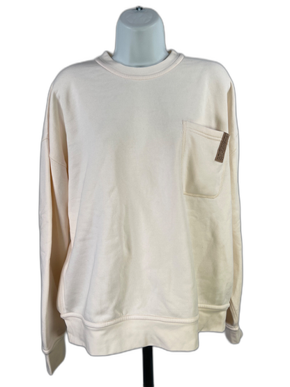 Lunya Women's Ivory Cream Reversible Crewneck Sweatshirt - M/L