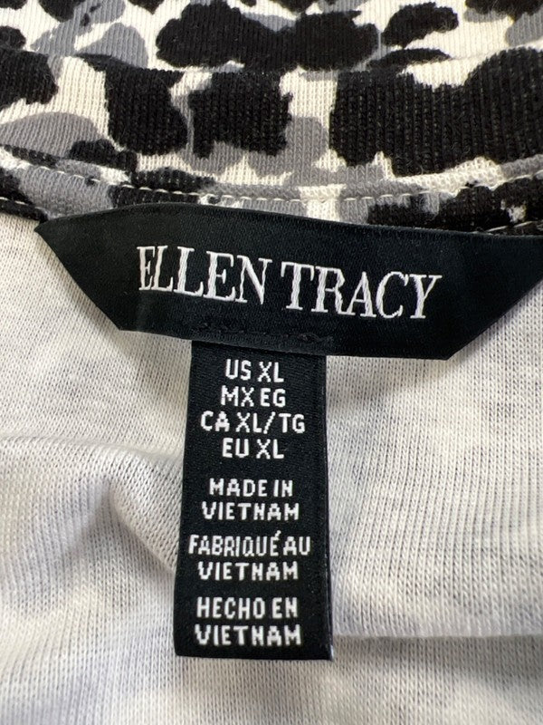 Ellen Tracy Women's Black/White Short Sleeve T-Shirt Dress - XL image 3