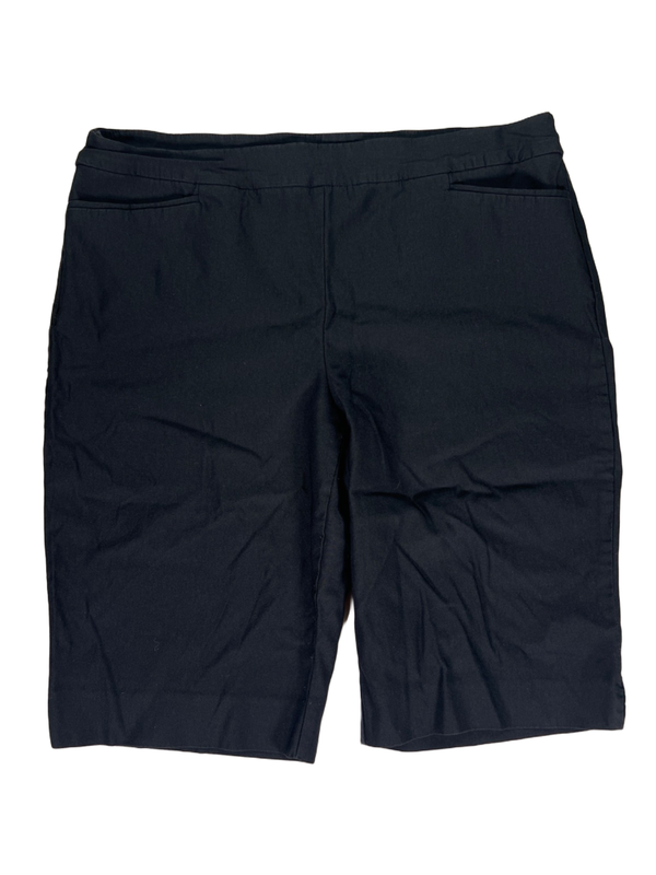 Chico's Women's Black Brigitte Slimming Stretch Pull On Shorts - 3/US 16