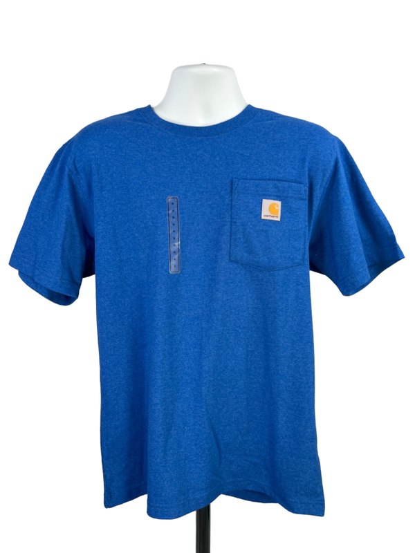 Carhartt Men's Blue Loose Fit Heavyweight Pocket Short Sleeve Tee Shirt - S
