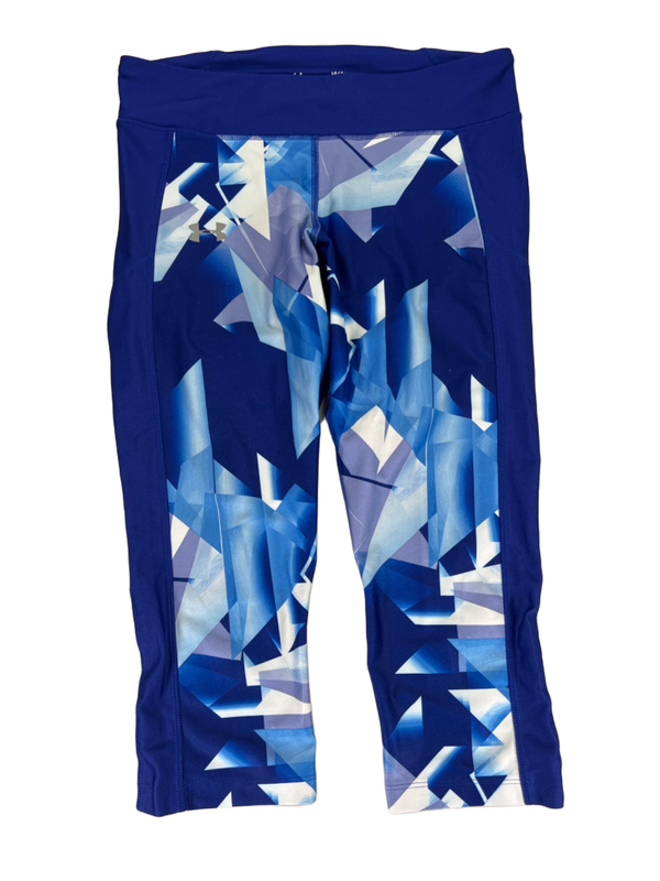 Under Armour Women's Blue Heatgear Compression Pull On Capri Leggings - L