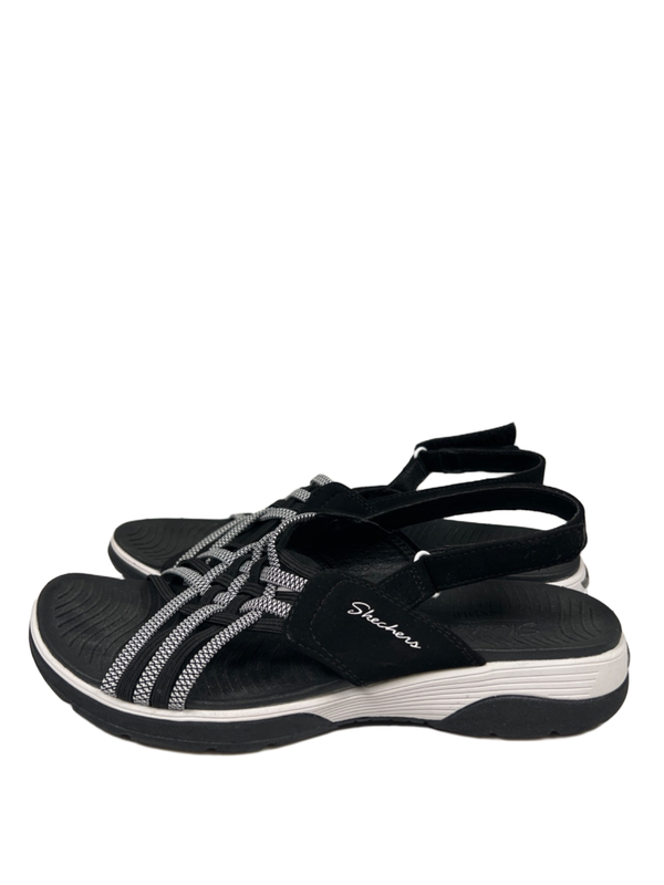 Skechers Women's Black Arch Fit Reggae Sport Slingback Open Toe Sandals - 8 image 5