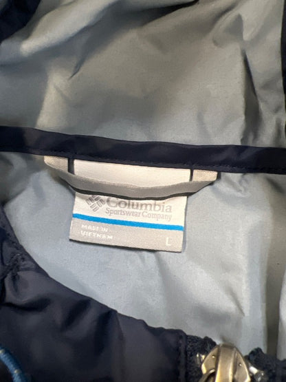 Columbia Men's Blue Hooded Windbreaker Jacket - L image 3