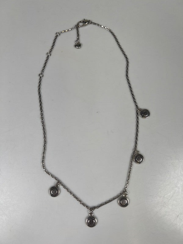 Brighton Women's Silver Plated Coin Charm Adjustable 9in Neckace image 2