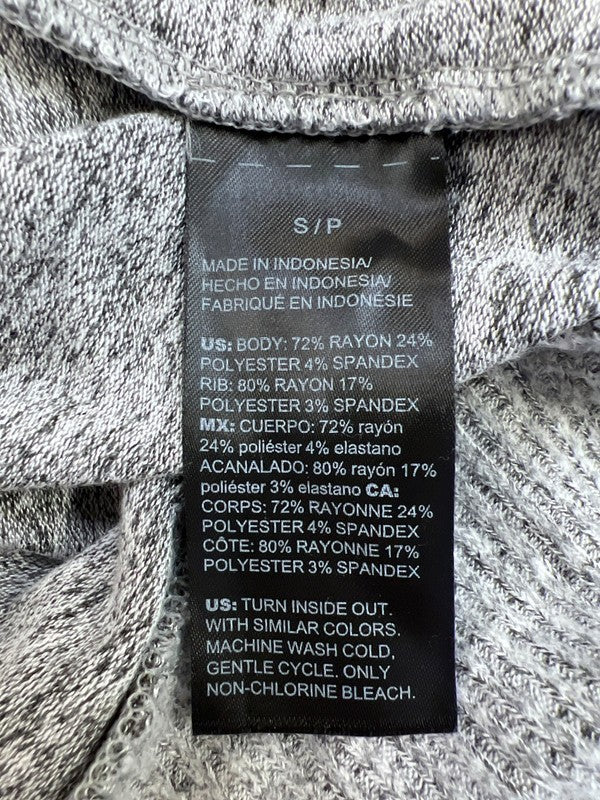 White House Black Market Women’s Gray Long Sleeve Zip Accent Tunic Sweater - S image 4