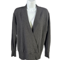 Athleta Women's Gray Purana V-Neck Long Sleeve Wrap Sweatshirt - XXS