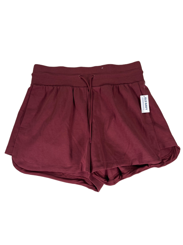 Old Navy Women's Burgundy Dynamic Fleece Extra High Rise Active Shorts - L