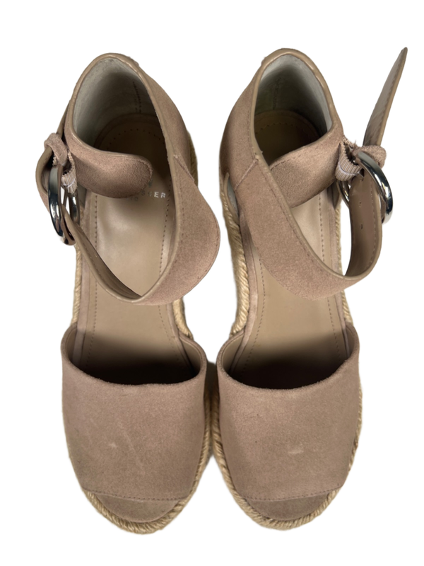 Marc Fisher Women's Tan Alita Suede Espadrille Platform Wedge Sandals - 7 image 3
