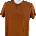 Paper Denim and Cloth Men’s Brown Short Sleeve Core Henley T-Shirt - S