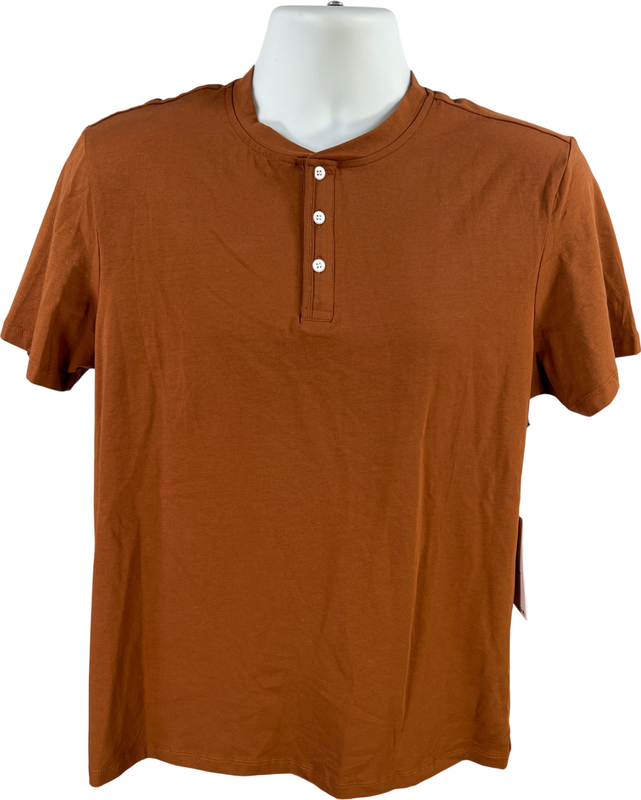 Paper Denim and Cloth Men’s Brown Short Sleeve Core Henley T-Shirt - S