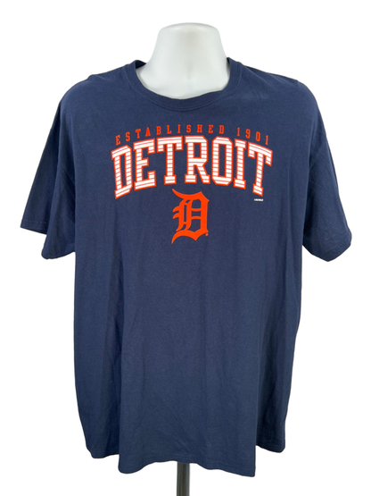 Genuine Merchandise Men's Blue MLB Detroit Tigers Short Sleeve Tee Shirt - XL