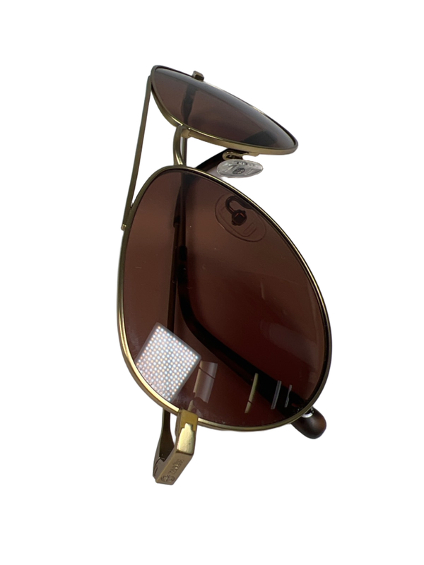 Karun Unisex Gold Tone Aviator Tortoise Sustainable Sunglasses W/ Case image 4
