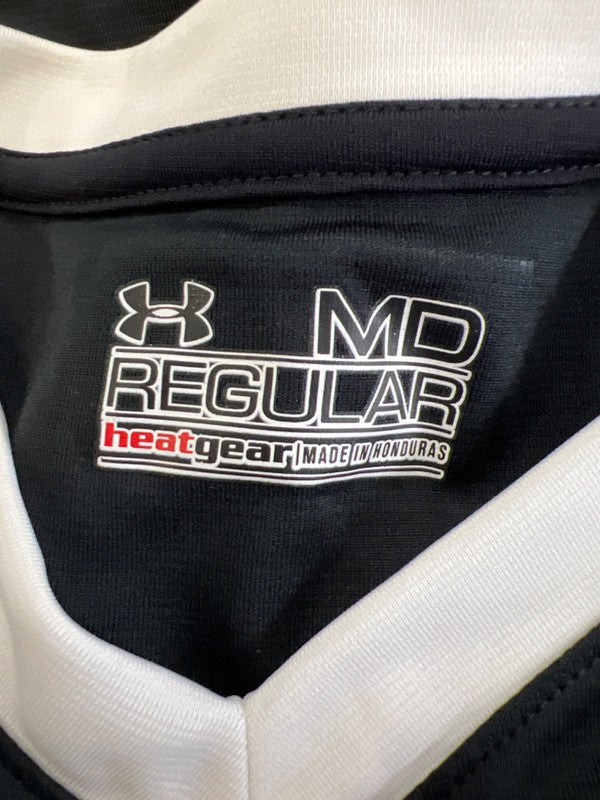 Under Armour Men's Black/White V Neck Short Sleeve Athletic Shirt - M image 3