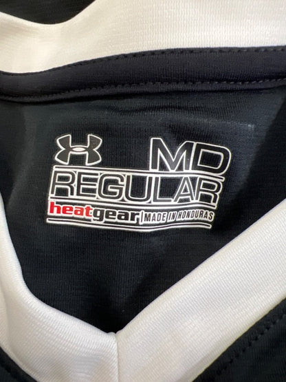 Under Armour Men's Black/White V Neck Short Sleeve Athletic Shirt - M image 3
