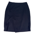 White House Black Market Women's Black Straight Slit Front Skirt - 8