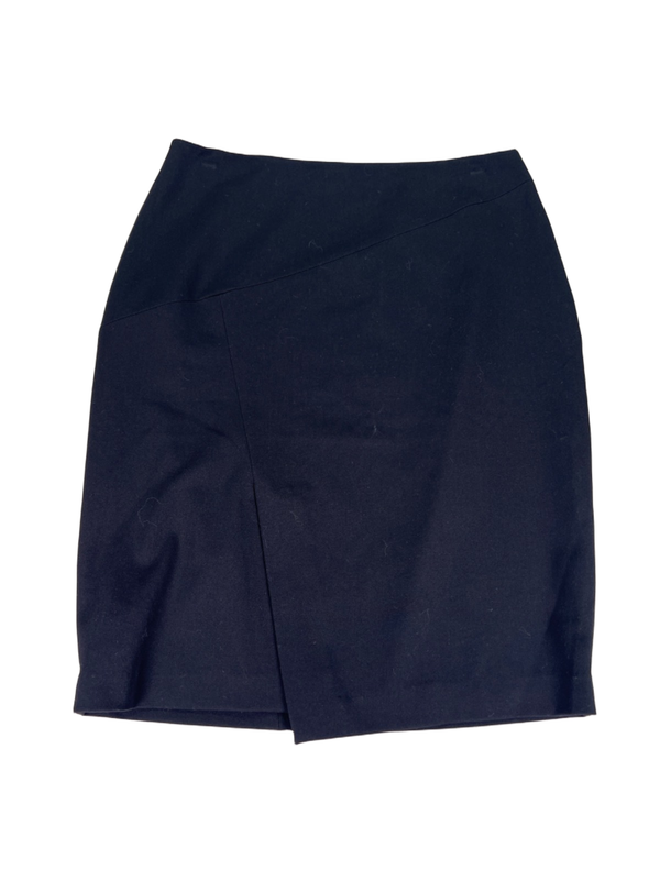 White House Black Market Women's Black Straight Slit Front Skirt - 8