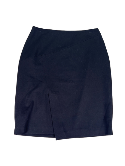 White House Black Market Women's Black Straight Slit Front Skirt - 8