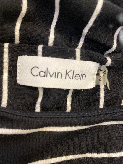 Calvin Klein Women's Black Striped Sleeveless Sheath Shirt Dress - 2 image 3