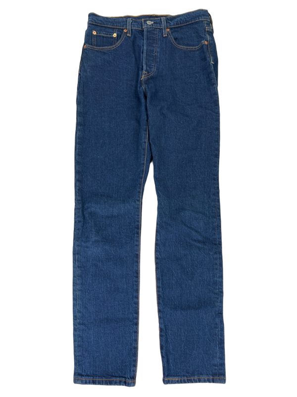 Levi's Women's Dark Wash 501 Skinny High Rise Button Fly Denim Jeans - 28x30