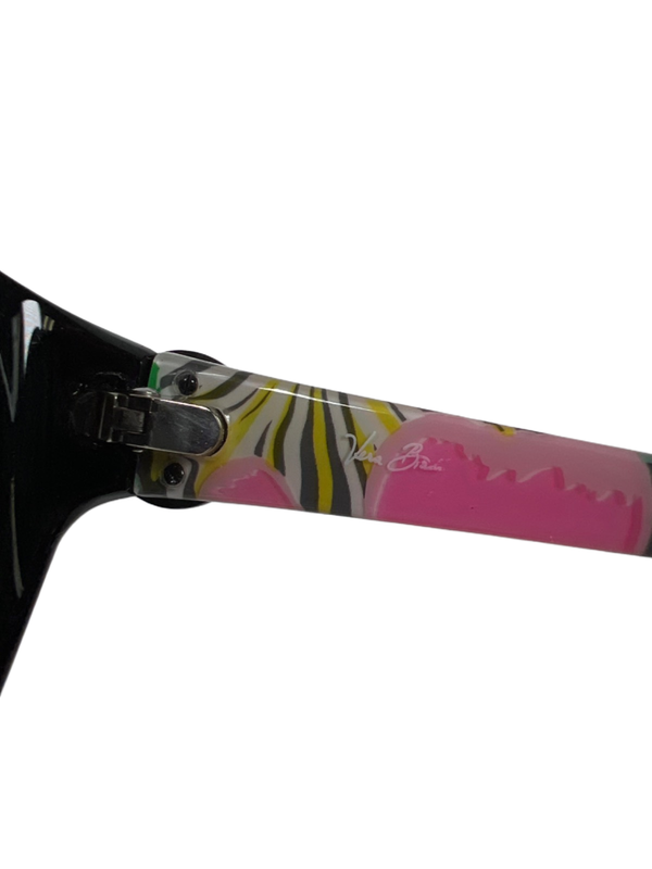 Vera Bradley Women's Black Jazzy Blooms Layla Oversized Sunglasses W/ Case image 6