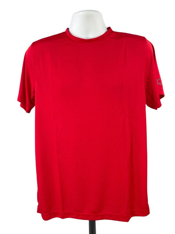 Mizuno Men's Red Performance Crewneck Athletic Short Sleeve Shirt - S