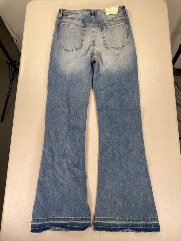 Harper Heritage Women's Light Wash Ripped High Rise Flare Jeans - 28 image 6