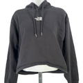 The North Face Women's Black Fleece Lined Pullover Cropped Sweatshirt - M