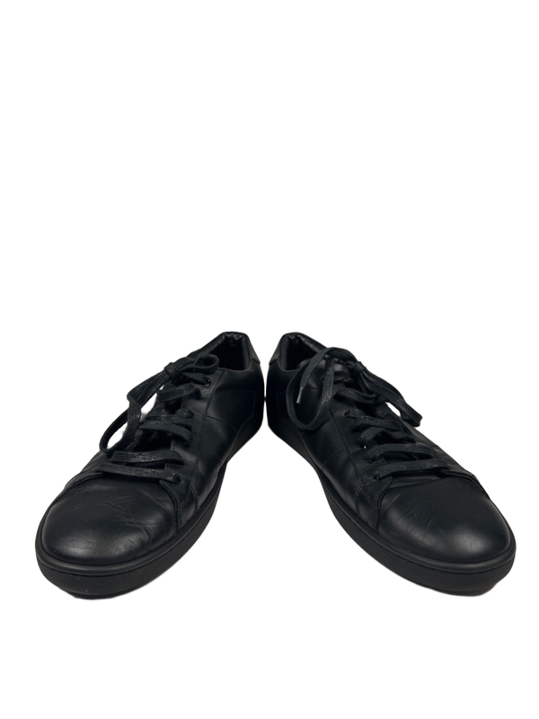 Saint Laurent Paris Men's Black Leather Low Top Sneakers - 46.5/US 13 image 6