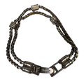 Brighton Women's Silver Plated Twisted Rope Rhinestone Bracelet