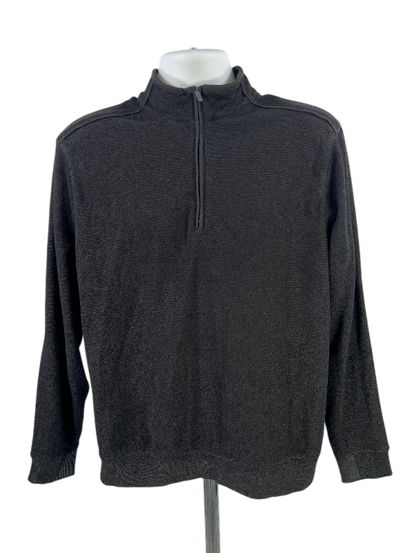 Greg Norman Men's Black 1/4 Zip Pullover Sweater - M