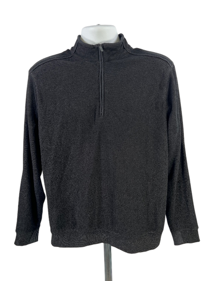 Greg Norman Men's Black 1/4 Zip Pullover Sweater - M