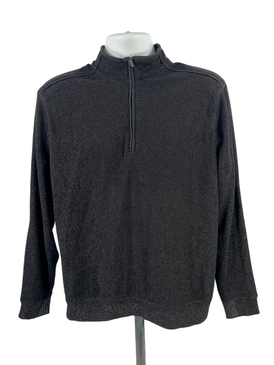 Greg Norman Men's Black 1/4 Zip Pullover Sweater - M