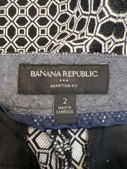 Banana Republic Women's Black/White Geometric Hampton Fit Shorts - 2 image 3